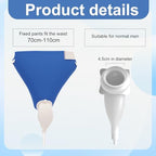 Urine Collection Wearable Bag Catheters for Men Reusable Wearable Silicone Urine with 2 Urine Catheter Bags (2000 ML*1+1000 ML*1) (Large)