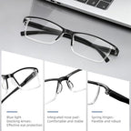 Reading Glasses Men Blue Light Blocking Readers Spring Hinge Computer Anti Eyestrain Eyeglasses