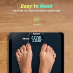 RunStar 550lb Bathroom Digital Scale for Body Weight with Ultra-Wide Platform and Large LCD Display, Accurate High Precision Scale with Extra-High Capacity