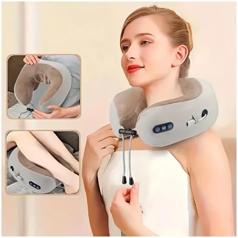 Rechargeable U-Shaped Neck Massage for Travel, Car, Office & Home Use Ideal