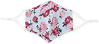 WEDDINGSTAR 3-Ply Adult Washable Cloth Face Mask Reusable and Adjustable with Filter Pocket - Blue Modern Floral
