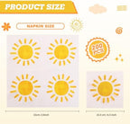 200Pcs Boho Sun Paper Napkins First Trip Around The Sun Napkin Disposable Sunshine Cocktail Napkins for Birthday Baby Shower Party Supplies