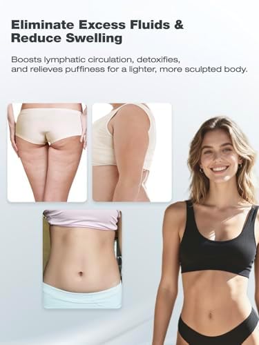 Yuonry Lymphatic Drainage Massager & Anti Cellulite Massage Tool, Helps Reduce Stretch Marks & Cellulite, for Legs, Arms & Belly, Body Sculpting Machine with Microcurrent, Light, Heat & Vibration