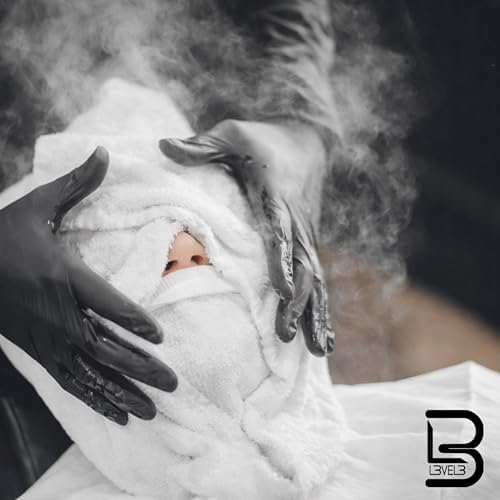 Level 3 Face Towels - Barber and Salon Hair Stylist White Cotton Cloth - Soft, Light and Absorbent