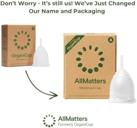 OrganiCup Menstrual Cup by AllMatters - Size A - Superior to Pads & Tampons - Voted Best Menstrual Cup by Reviewed - Made in Germany - Soft and Flexible