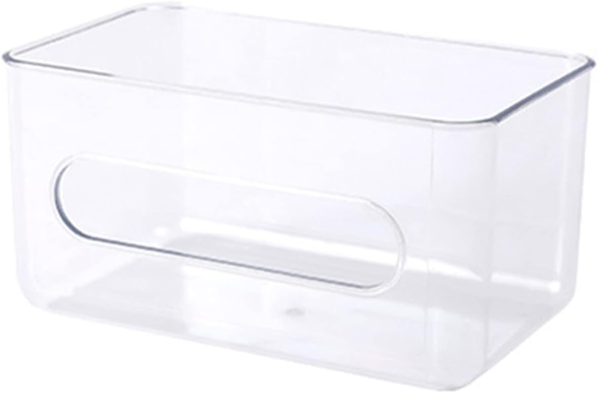 Clear Acrylic Wall Mounted Tissue Box Holder Napkin Holder Paper Towel Dispenser Storage Rack Bathroom Organizer Modern Transparent Acrylic