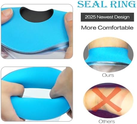 Asunby Knee Cast Cover for Shower Waterproof Bandage Cast covers Protector for Knee Replacement Surgery, Wound, Burns Watertight Protection Reusable