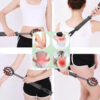 Body Massage Hammer,Telescoping Meridians Back Knock Massager,Detachable Heads Back Scratcher,Portable Gua Sha Massage Relaxing Tool