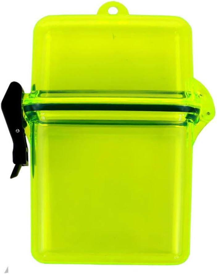 Dry box waterproof, Yellow Sealed Storage Case for Surfing and Kayaking, 1 Piece Compact Organizer for Phone Keys Cash, Clip Loop for Travel, small waterproof case