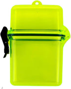 Dry box waterproof, Yellow Sealed Storage Case for Surfing and Kayaking, 1 Piece Compact Organizer for Phone Keys Cash, Clip Loop for Travel, small waterproof case
