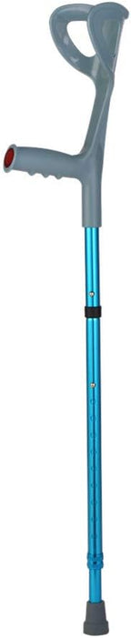 Lightweight Foldable Forearm Crutch, Aluminum Walking Stick,Height Adjustable, Ergonomic Handle with Comfortable Grip 2ZG-0IGM (Blue)