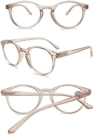 Blue Light Blocking Reading Glasses Round Women Men Spring Hinge Lightweight Computer Reader Eyeglasses Eyewear