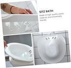Plastic Sitz Bath Toilet Seat Postpartum Care Wash Basin for Moms Comfortable Design for Soothing Relief Ideal for Hemorrhoids Easy to Clean with Drain Holes Fits Toilet Seats