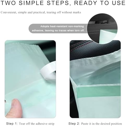 15 PCS Car Trash Bags, Easy Stick-On Disposable Car Garbage Bags Leak-Proof Vomit Bags, Waterproof Self Adhesive Cleaning Bags for Vehicles Bedrooms Offices, Car Accessories (Bird)