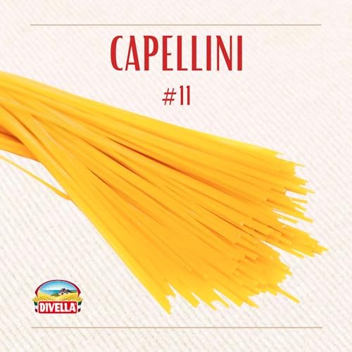 Divella Angel Hair Pasta #11, 16 oz. (Capellini Pasta Pack of 3) - Authentic Italian Pasta Made with Durum Wheat Semolina, Perfect 'Al Dente' Texture for Every Dish