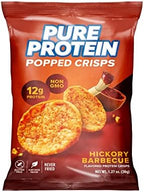 Pure Protein Popped Crisps Bundle, Hickory Barbecue & Sweet Chili Flavors, High Protein Snack, 12G Protein, 1.27oz., 12 Count