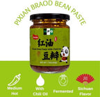 NPG Premium Sichuan Pixian Broad Bean Chili Paste with Red Chili Oil 7 Oz, Salty Fermented Hongyou Doubanjiang, Authentic Ingredient for Hotpots, Mapo Tofu, and Flavorful Sichuan Cuisine