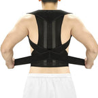 Plus Size XS-5XL Posture Corrector Women Men Back Brace For Upper And Lower Back Pain Relief, Adjustable Scoliosis Hunchback Correction Belt Decompression Neck Shoulders(Black,4X-Large)