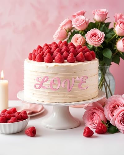 EORTA 64 Pcs Acrylic Letter Cake Topper, Personalized Alphabet Numbers Topper, Birthday Cake Decoration Picks for Anniversary Wedding Baby Shower Graduation Party Supplies, (rose gold)