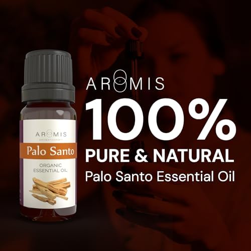 ArOmis Organic Palo Santo Essential Oil - 100% Pure Therapeutic Grade 10ml (.34 Fl Oz) - Undiluted, Premium, Oils for Aromatherapy - All the Aroma None of the Smoke - Wildcrafted and Sustainable
