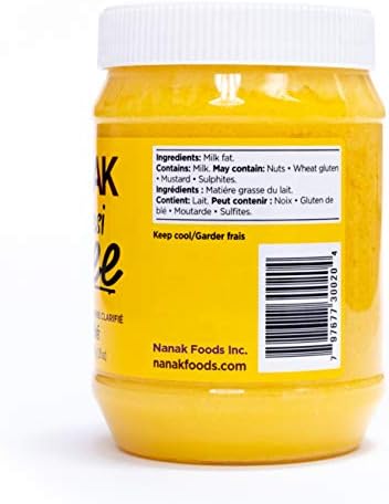 Nanak Desi Ghee Clarified Butter - Premium Quality, Keto Friendly, Certified Paleo, Lactose-Free, Source of Vitamins A & D Great Alternative for Butter Suitable for Cooking (28 oz)