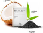 Terra & Co., Brilliant Black Dental Floss (32 Yards) | Organic Teeth Whitening Products | All Natural, with Activated Bamboo Charcoal | Vegan & Cruelty Free | Luxury Dental Care