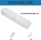 4 pcs Travel Size Tongue Scraper Case Holder, Portable Clear Tongue Cleaner Container, Plastic Transparent Toothbrush Carrying Box for Tongue Scraper, Toothbrush, Small Drinking Straw