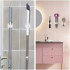 8PCS Broom Holder Wall Mount, Self Adhesive No Drilling Anti-Slip Mop and Broom Holder Organizer Hanger Wall Mount, Broom Gripper and Mop Holder Wall Mounted for Home Garden Garage Storage