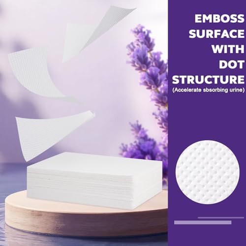 OUMEE 100PCS Lavender Scented Commode Absorbent Pads for Bedside Commode Bucket - Medical Grade Commode Pads with Absorbent Gel, Potty Liner Pads for Adults Seniors Portable Toilet Pad Bedpans
