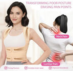 Posture Corrector for Women & Men – Adjustable Back Brace with Full Back Support, Shoulder Straightener for Spine Alignment, Scoliosis, Hunchback & Back Pain Relief (Beige, Medium)
