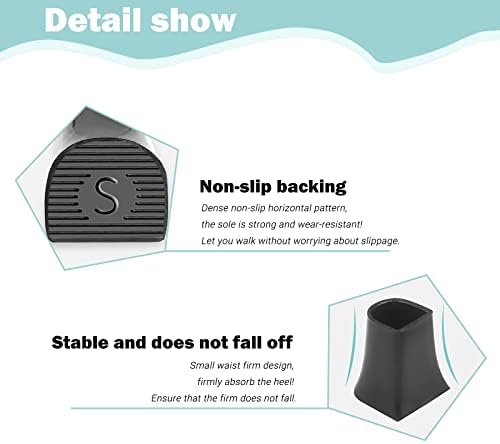 SooGree High Heel Protectors 8 Pairs Heel Repair Caps Covers & Heel Stoppers 4 Sizes Heel Cover Perfect for Wedding,Grass,Gravel,Wetlands Outdoor Events (XXS,XS,S,M)