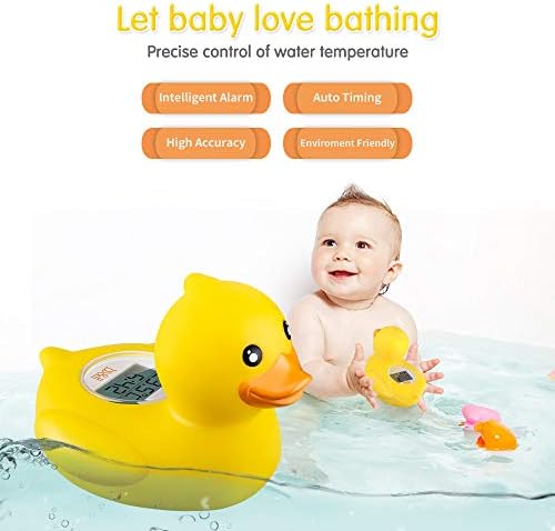 b&h Baby Bath Thermometer, The Infant Bath Floating Toy Safety Temperature Water Thermometer, Baby Bath Essentials (Classic Duck)