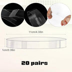 Bremorou 20 Pairs Transparent Shoe Straps For Heels Invisible High Heel Shoe Straps Elastic Silicone Ankle Anti Loose Shoes Laces Strap Clear For Holding Loose High Heels Anti-Slip