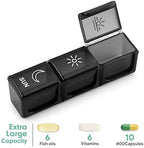 BUG HULL Weekly Pill Organizer 3X a Day, Daily 7 Day Pill Box 3 Times a Day, Travel Medicine Pill Organizer Pill Case Container for Vitamins, Supplements