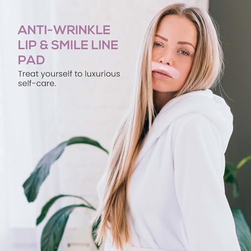 Kami Pure Anti-Wrinkle Lip & Smile Line Silicone Pad – Reusable Collagen Patch for Lip Wrinkles | Hydrating, Plumping & Smoothing Anti-Aging Facial Mask | Hypoallergenic – 3 Pack