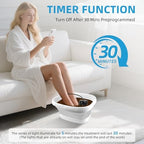 Ionic Foot Bath Detox Machine - For Toxins, Heavy Metals & Free Radicals Comes with 2 Ionic Effector, 80 Disposable Foot Bath Bucket Mats, Foot Bath Sea Salts, Fold-Out Tub, Gift for Men and Women