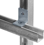 heneng 8 Pcs 2 Hole Cross Corner Angle Bracket for 1-5/8" Strut Channel, 90 Degree Fitting Strut Connector, 1/4" Thick