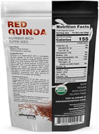 Amazing Food Red Quinoa | 12 Oz | USDA Certified Organic | Vegan | Gluten Free | Non-GMO | Made in USA