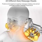 Vibrating Full Body Massage Mat with Heat,20 Neck Shiatsu Kneading Massage Heads,9 Modes,Electric Heated Massage Chair Back Pad for Relieving Neck Back Lumbar Leg Pain