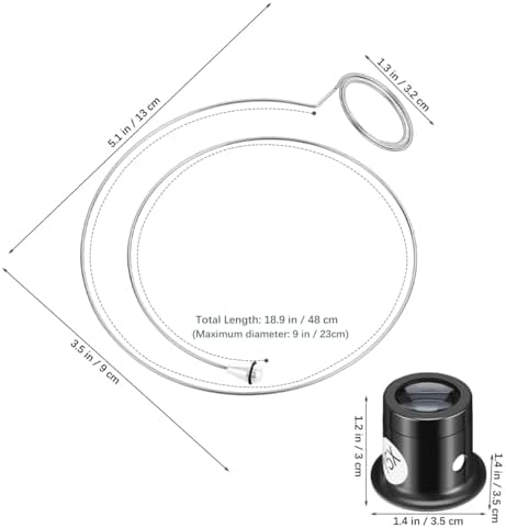 KALLORY Portable Jewelers Monocular Magnifier, Magnifying Glass, Eye Loop Magnifier Lens, Watchmaker Loupe Watch Repair Tool for Textile Optical Circuit Close Work