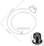 KALLORY Portable Jewelers Monocular Magnifier, Magnifying Glass, Eye Loop Magnifier Lens, Watchmaker Loupe Watch Repair Tool for Textile Optical Circuit Close Work