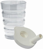 NRS Healthcare Clear Easy Grip Beaker Cup and Lid, 200 ml