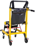 LINE2design-USA-EMS Mobility Chair-70002-Y Medical Emergency Patient Transfer - 4-Wheel Evacuation Chair - Load Capacity: 400 lb - Yellow. NO Tracks. Manual Chair.