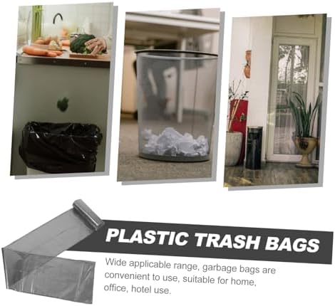 Zerodeko 5 Rolls Thickened Plastic Trash Bags Disposable Garbage Bags for Kitchen and Bathroom Point-Break Design Colorful