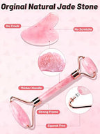 Deciniee Gua Sha Face Roller Tools: Jade Roller Facial Tools for Skin Care - Facial Massager for Face, Eyes, Neck, Relieve Fine Lines and Wrinkles