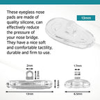 SPORTS WORLD VISION Glasses Nose Pads | Premium Quality Soft Silicone A-Shape Nose Pads for Glasses | 13mm Screw-in Glasses Cushions in 2 Pairs