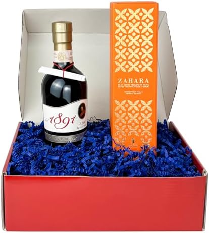 Brava Giulia Gift Box – Aged Balsamic Vinegar of Modena and Sicilian Extra Virgin Olive Oil – Imported Gourmet Italian Duo, 8.45 fl oz Each