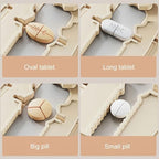 1PC Multi-Size Adjustable Pill Cutter - Portable Tablet Splitter for Precise Quarter, Third & Half Cuts, Travel-Friendly Medication Divider for Daily Dosage Needs(White)