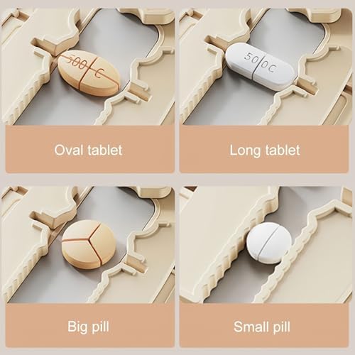 1PC Multi-Size Adjustable Pill Cutter - Portable Tablet Splitter for Precise Quarter, Third & Half Cuts, Travel-Friendly Medication Divider for Daily Dosage Needs(White)