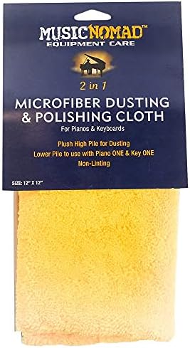 MusicNomad Microfiber Dusting and Polishing Cloth for Pianos and Keyboards (MN230)